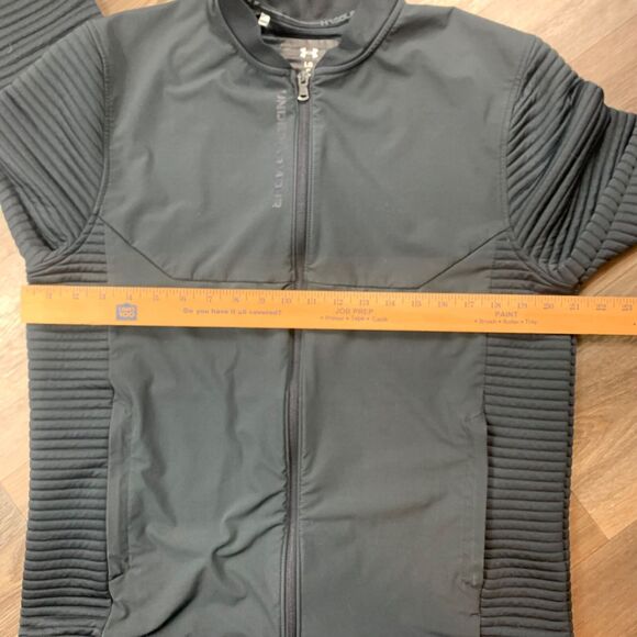 Under Armour Men's Black Cold Gear Jacket Size L Full Zip Athletic - Picture 5 of 7